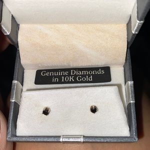 Genuine black diamonds 10KT Gold